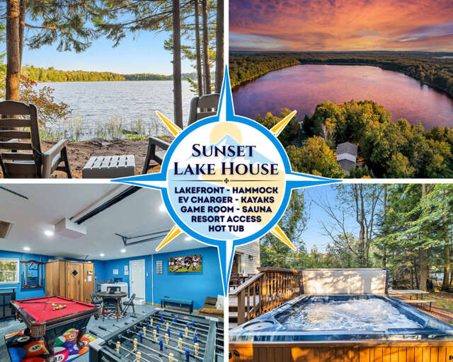 Lakefront Escape with Hot Tub, Sauna & Game Room