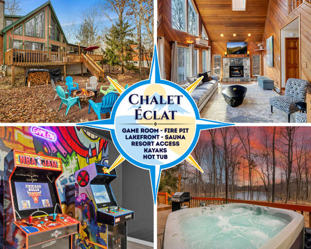 Lakefront Escape w/ Hot Tub, Sauna & Game Room