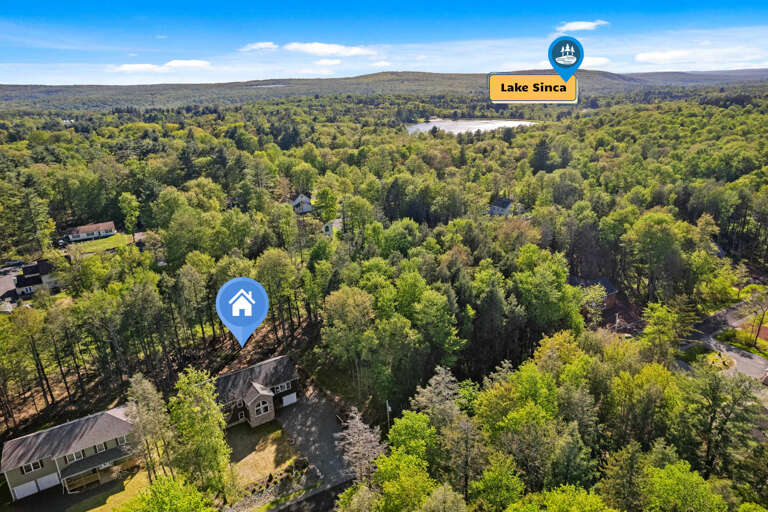 Lush Landscape, Leafy Lakeside, Nestled Neighborhood