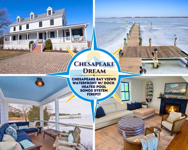 Modern Chesapeake Waterfront - Heated Pool - Dock