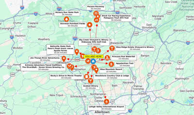 Views of Blue Mountain! Near App Trail, Game Room