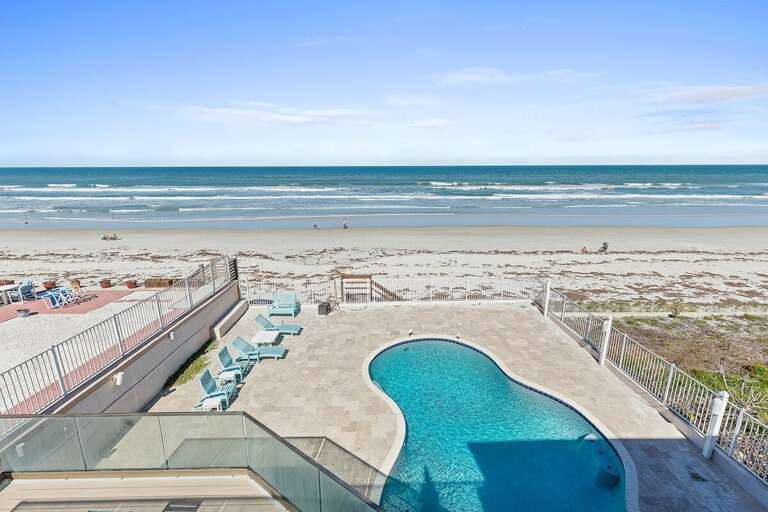 Soak in stunning elevated views of the ocean and private pool below. This beach stay offers direct