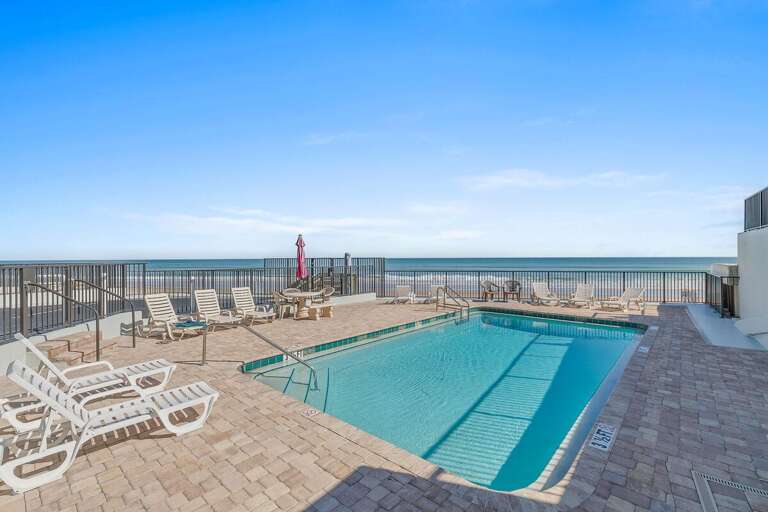 Relax by the oceanfront pool while enjoying sweeping Atlantic views. This spacious sun deck offers