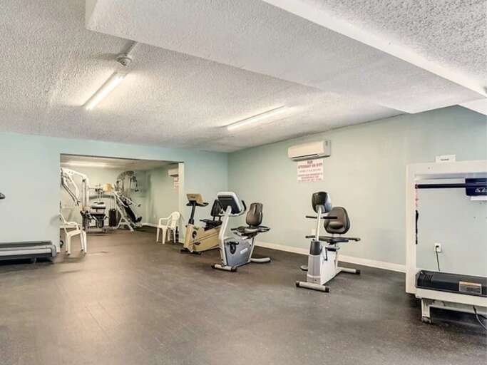 Stay active during your beach getaway in the on-site fitness center, complete with cardio machines and strength equipment—perfect for balancing workouts with relaxation by the shore.