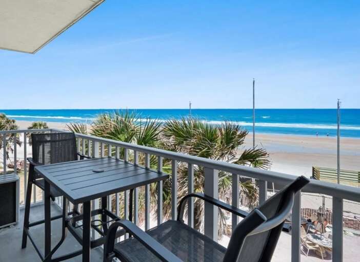 Take in the stunning beach views from your private balcony. Perfect for morning coffee or evening cocktails, this seaside spot offers the ideal place to relax and enjoy the sound of the waves.