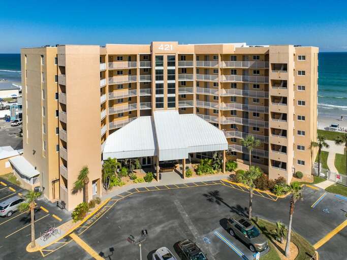 Elegant entry to a beachfront haven, offering convenience and style with stunning oceanfront proximity.
