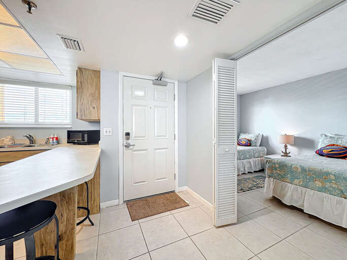 Enjoy the versatility of this studio-inspired space featuring a cozy sleeping area, a practical kitchenette, and a welcoming atmosphere for a relaxing getaway.