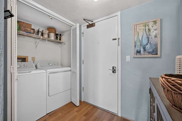 Pack lighter for your beach stay with the convenience of an in-unit washer and dryer, making it easy to refresh clothes, towels, and beachwear throughout your vacation.