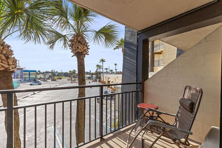 Unwind on your private balcony with palm views and coastal breezes during your beach stay. The perfect spot for morning coffee or sunset relaxation, just steps from the sand and seaside fun.