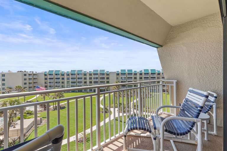 Relax on your private balcony with peaceful views of the resort grounds and coastal surroundings. Perfect for a laid-back beach stay with fresh ocean air, sunshine, and easy access to nearby beaches.
