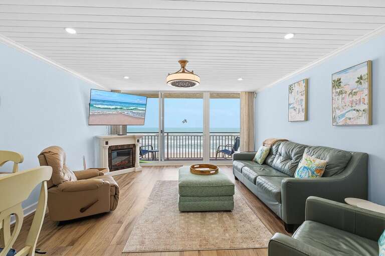 Relax in this bright oceanfront beach stay featuring a private balcony, stunning sea views, and cozy