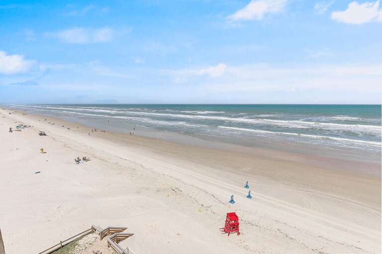 Take in sweeping oceanfront views during your beach stay, with miles of sandy shoreline and rolling waves. Enjoy direct access to the beach and endless coastal beauty just steps away.
