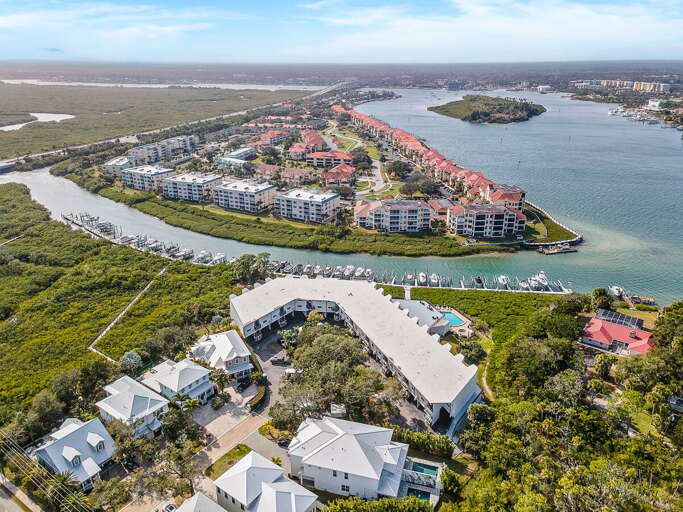 Discover a premier beach stay with breathtaking aerial views of the marina, Intracoastal waterways,