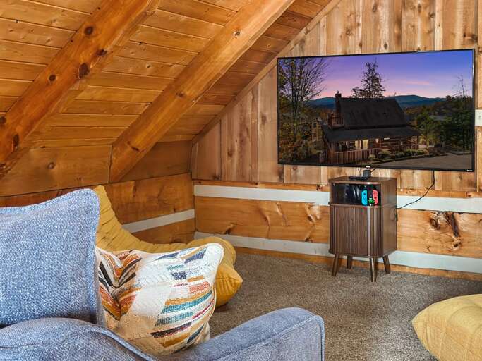 Settle into the movie loft for game nights, cozy films, and mountain memories made together.