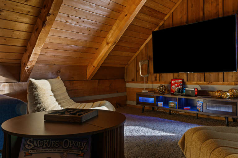 Game night just got better — the loft lounge at Dancing Embers comes stocked with games and a big screen for movie marathons.