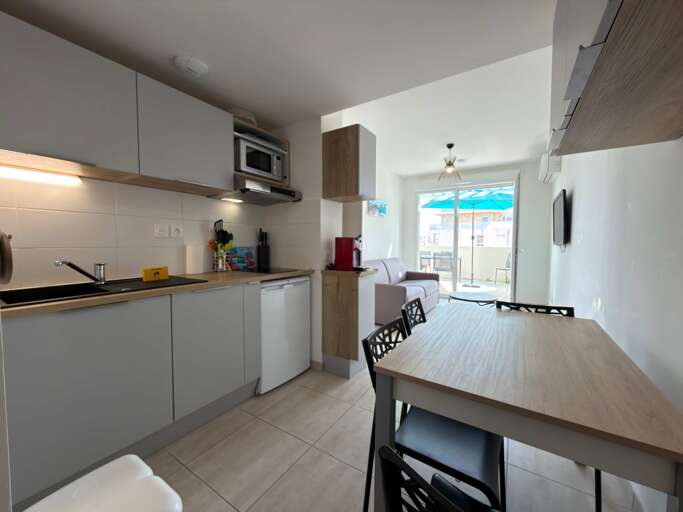 Kitchen Corner, Dining Table, Sunlit Balcony
