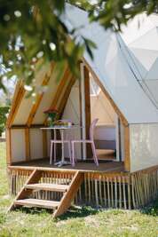 Logement insolite, Dôme bois piscine-Coeur Cristal