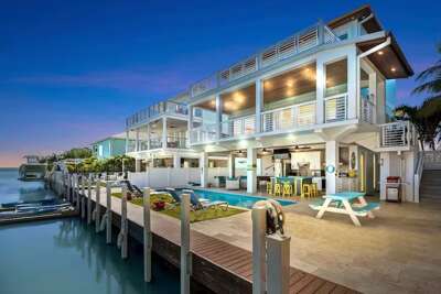 Marathon Keys Estate Private 50-ft Dock, Heated Pool &amp; Triple-Story Modern Luxury