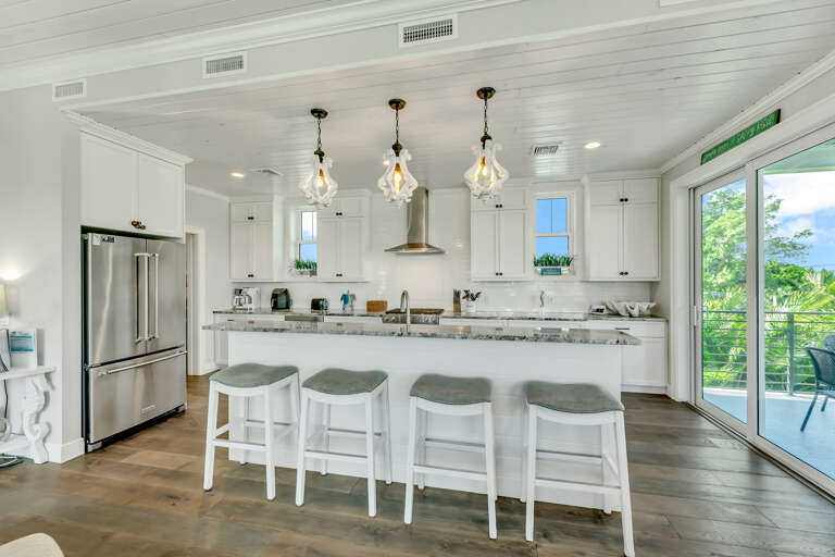 Large kitchen island with seating