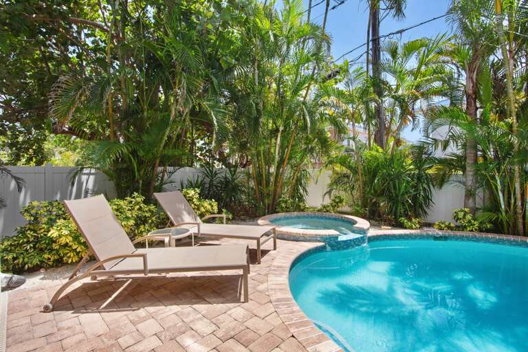 Poolside Loungers, Private Spa