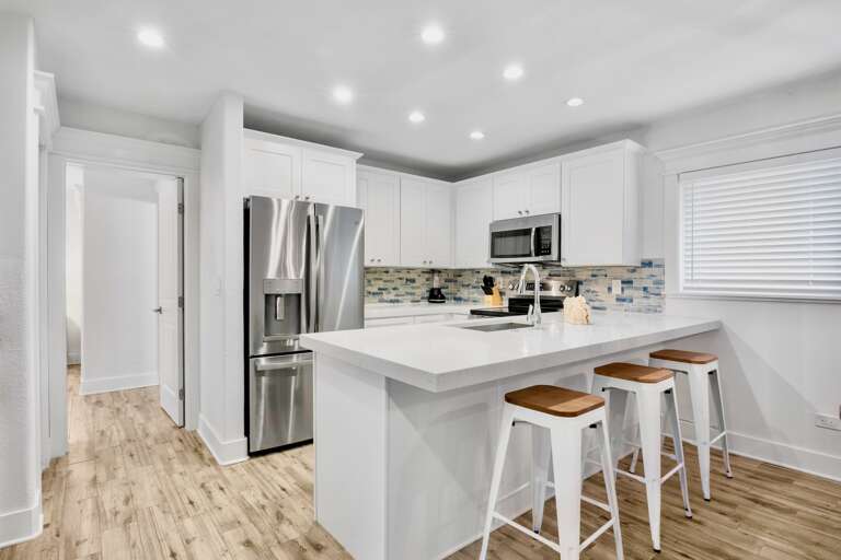 Kitchen island with bar seating