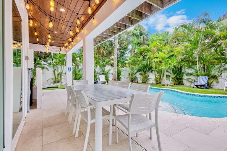 Outdoor dining table