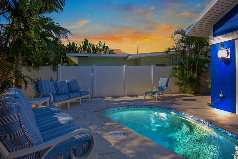 Private Pool with comfortable chairs