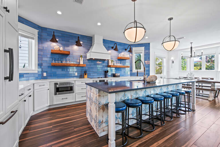 Large kitchen island with seating