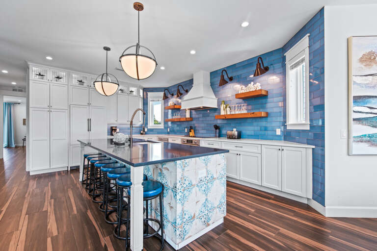 Large kitchen island with seating