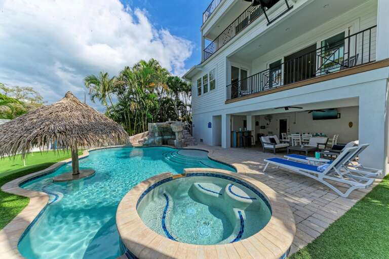 Private Pool and Spa with Outdoor Lounge Area