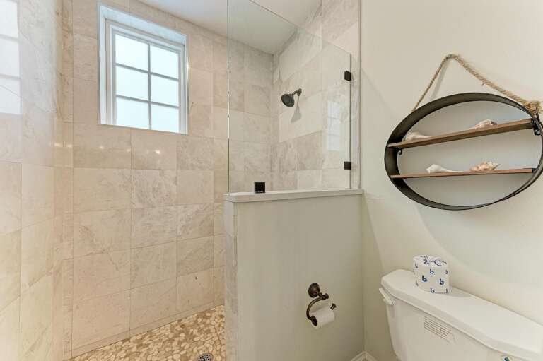 Primary bathroom with walk-in shower