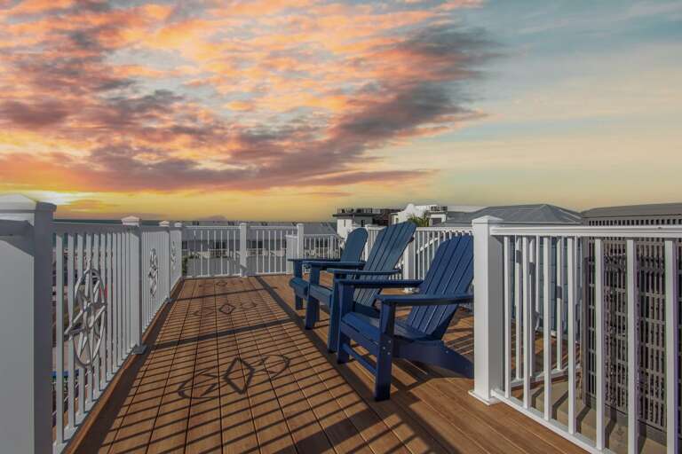 Rooftop deck with Gulf and Bay views