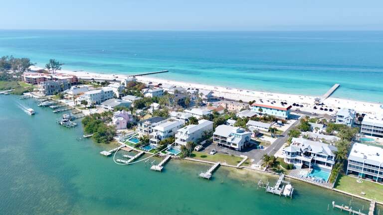 Aerial View - Beach to Bay by AMI Locals