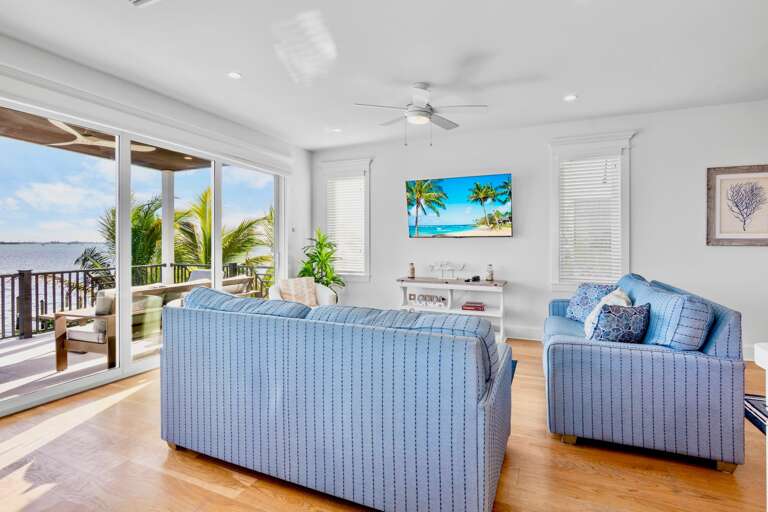 Living Room with Plush Seating and TV