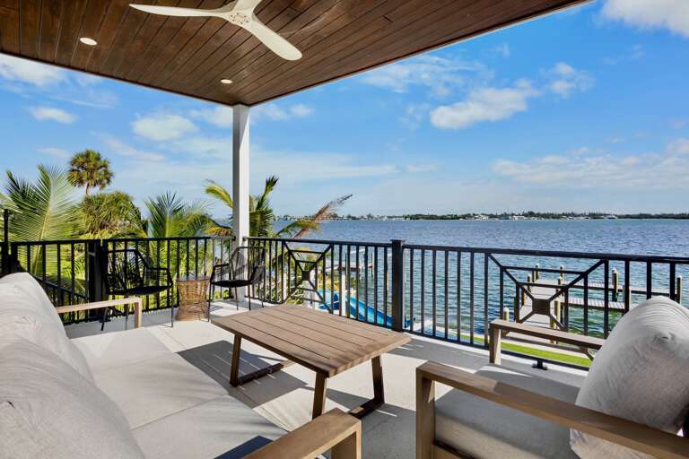 Waterfront Balcony with Lounge Seating