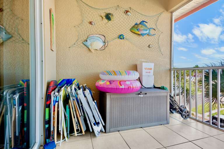 Beach chairs, floaties, and wagon provided