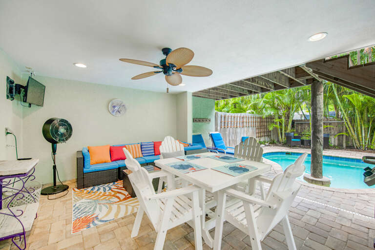 Loungers Beside the Pool
