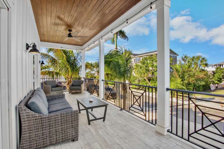 Private balcony with comfortable seating - 2nd floor