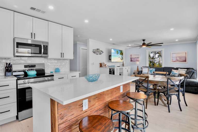 Open Living Area and Kitchen