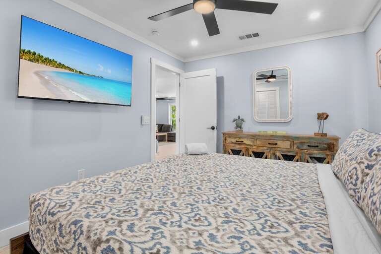 Primary Bedroom, Queen bed with TV