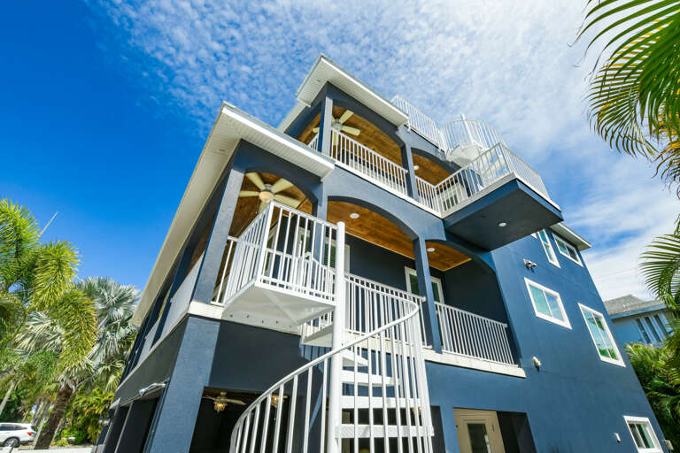 Exterior Wraparound Balconies and Rooftop Deck