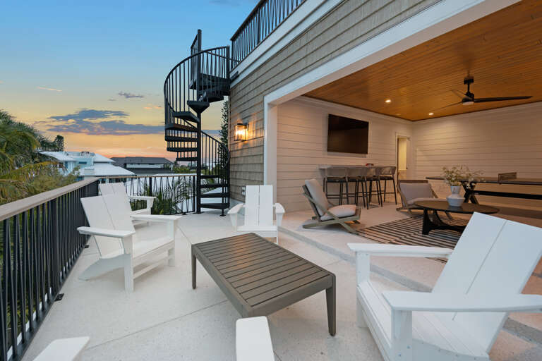 Top Floor - Covered Outdoor Living Area - Ping Pong