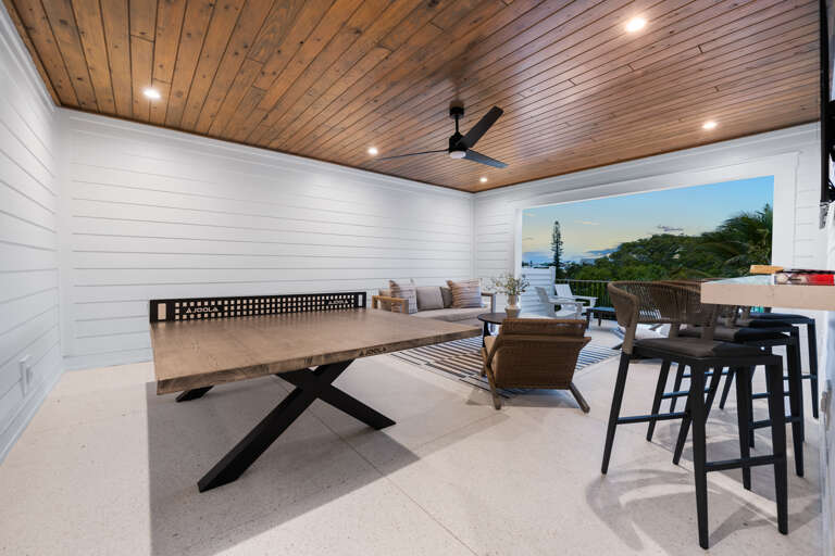 Top Floor - Covered Outdoor Living Area - Ping Pong