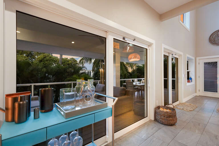 Home bar setup for cocktails