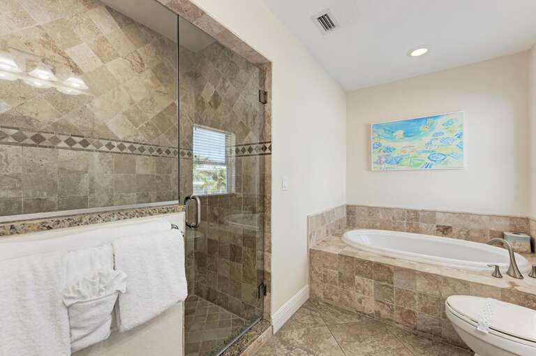Rainfall Shower and Tub - Anna Maria Island Locals