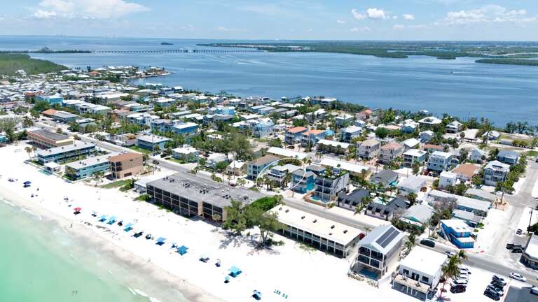 Stunning aerial view of property.
