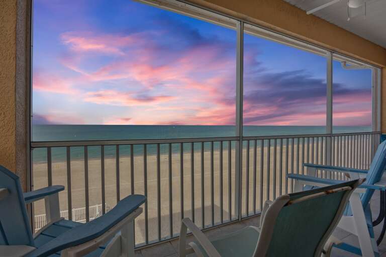 Private balcony with ocean views