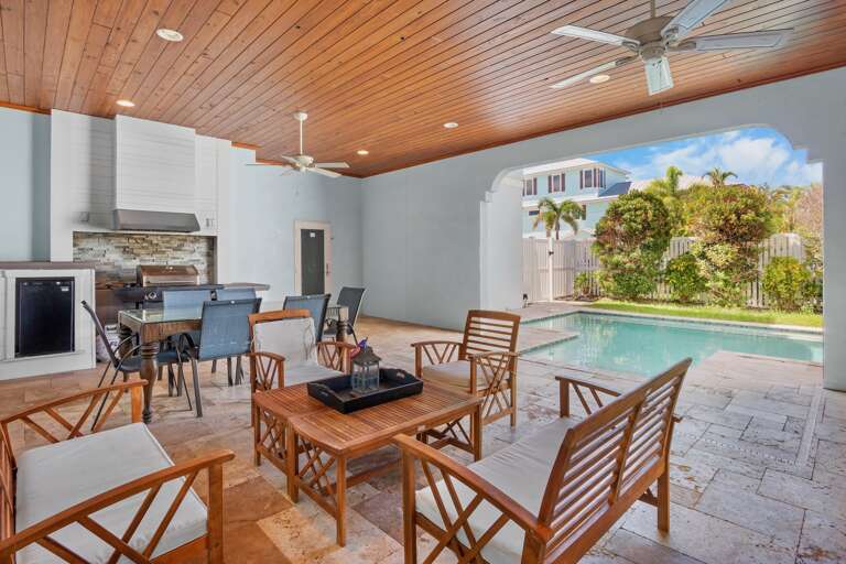 Outdoor table and TV