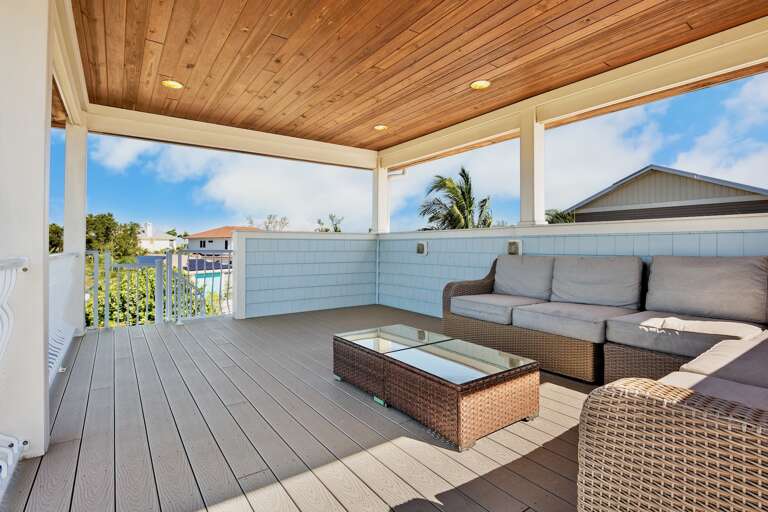 Outdoor lounge area