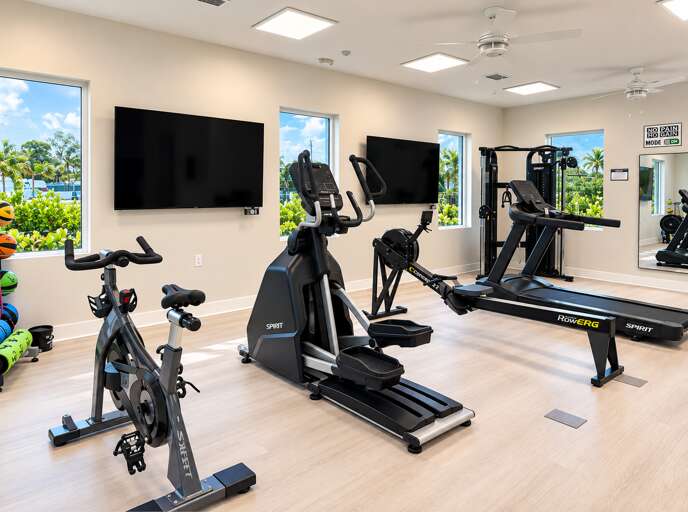 Fitness Center at Hunter's Point by AMI Locals